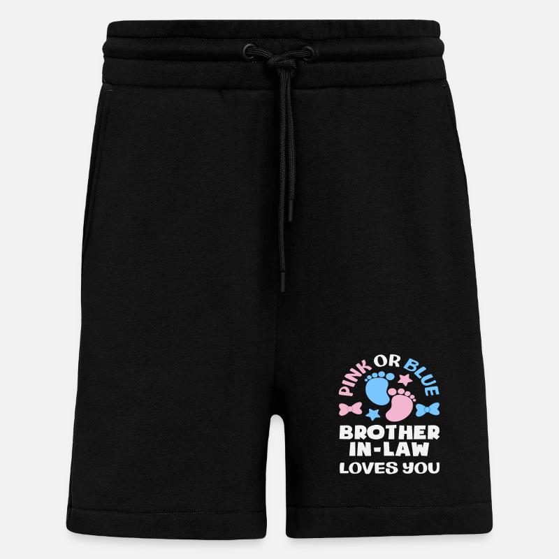 Pink Oder Blau Stiefbruder Gender Reveal - Shorts - made by SPREAD - SOLID BLACK