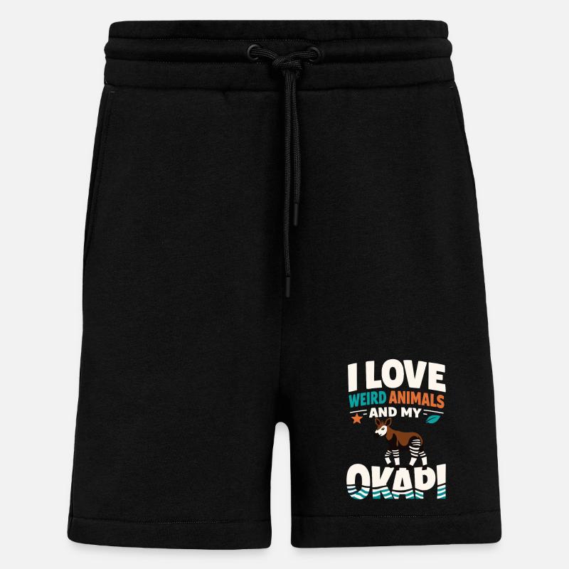 Okapi-liebhaber Okapi-tier Seltene Tierweltliebe - Shorts - made by SPREAD - SOLID BLACK