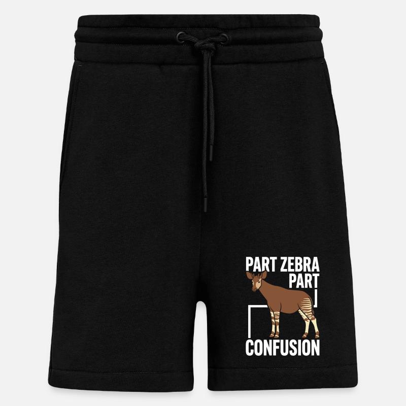 Okapi-liebhaber Okapi-tier Seltene Tierweltliebe - Shorts - made by SPREAD - SOLID BLACK