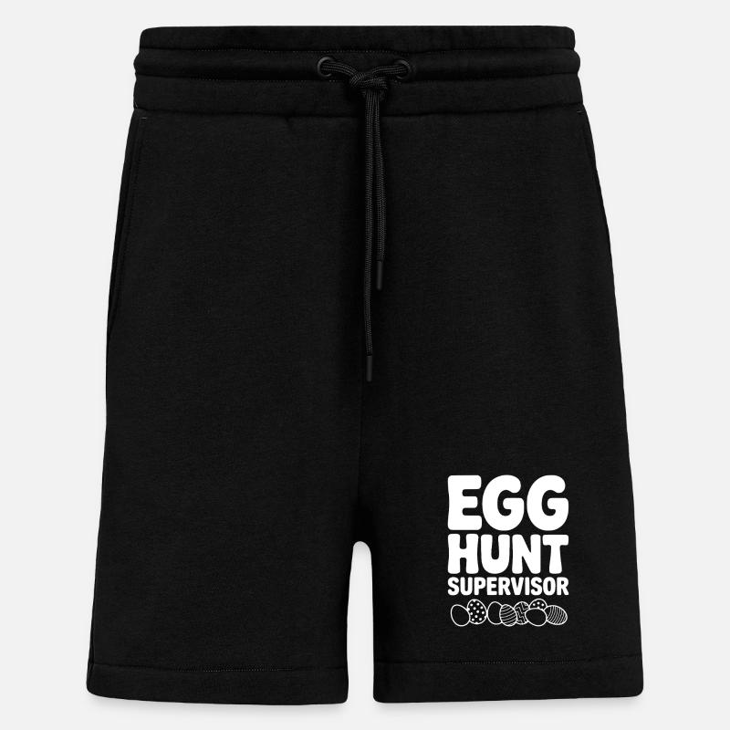 egg_hunt_supervisor_white - Shorts - made by SPREAD - SOLID BLACK