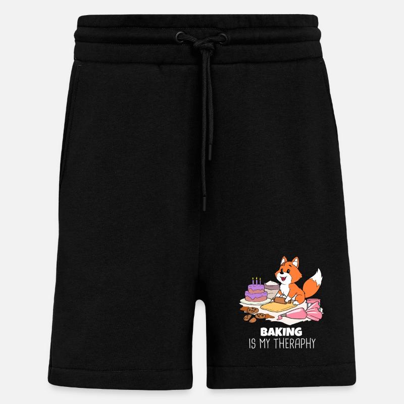 Fuchs Baking Therapy: Cakes & Cookies - Shorts - made by SPREAD - SOLID BLACK