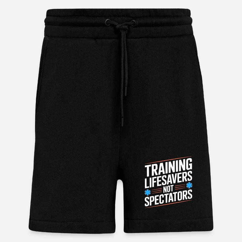 Paramedic Training Lifesavers Emergency Services - Shorts - made by SPREAD - SOLID BLACK