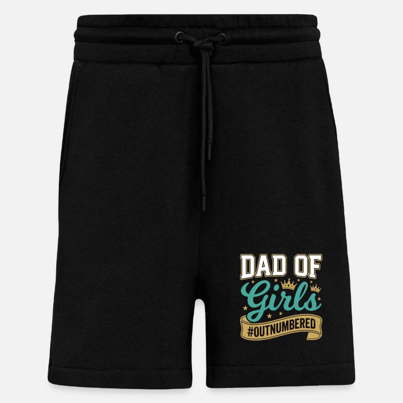 Far til piger Far siger pigegave - Organic relaxed shorts made in EU - SOLID BLACK
