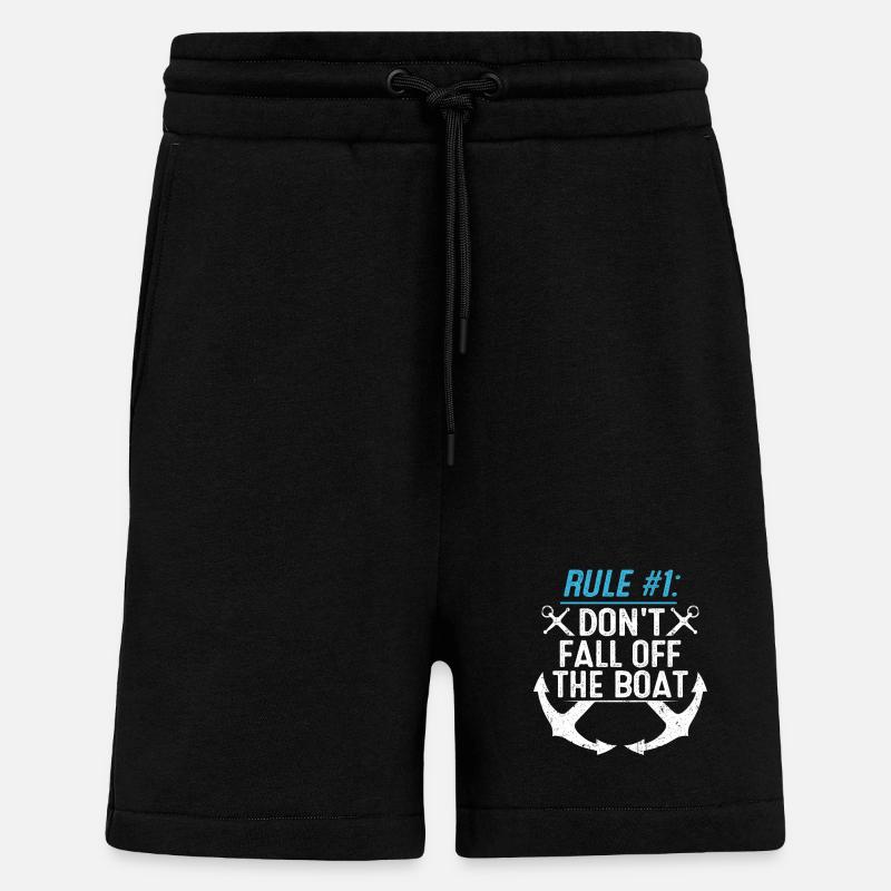 Ne tombe pas du bateau - Short bio décontracté fabriqué en UE - SOLID BLACK