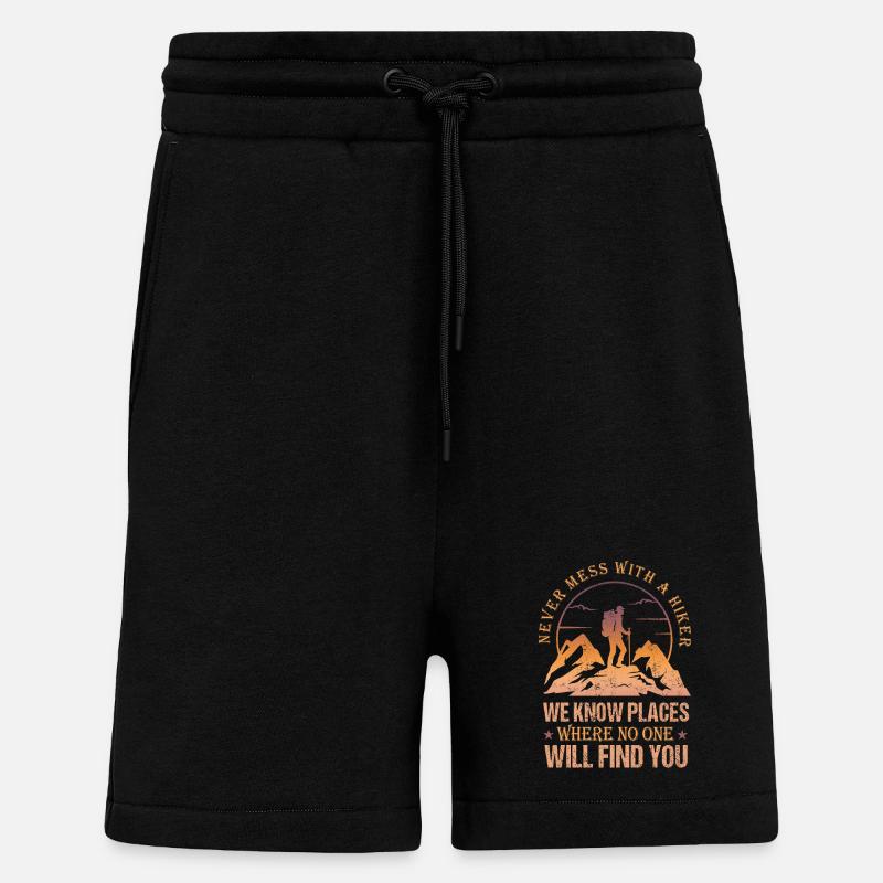 Lustige Wanderer-Sprüche - Shorts - made by SPREAD - SOLID BLACK