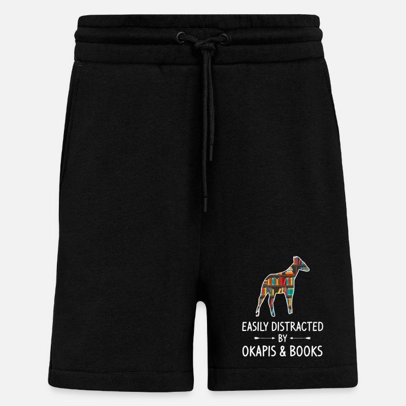 Bookish Donkey Library Silhouette - Shorts - made by SPREAD - SOLID BLACK