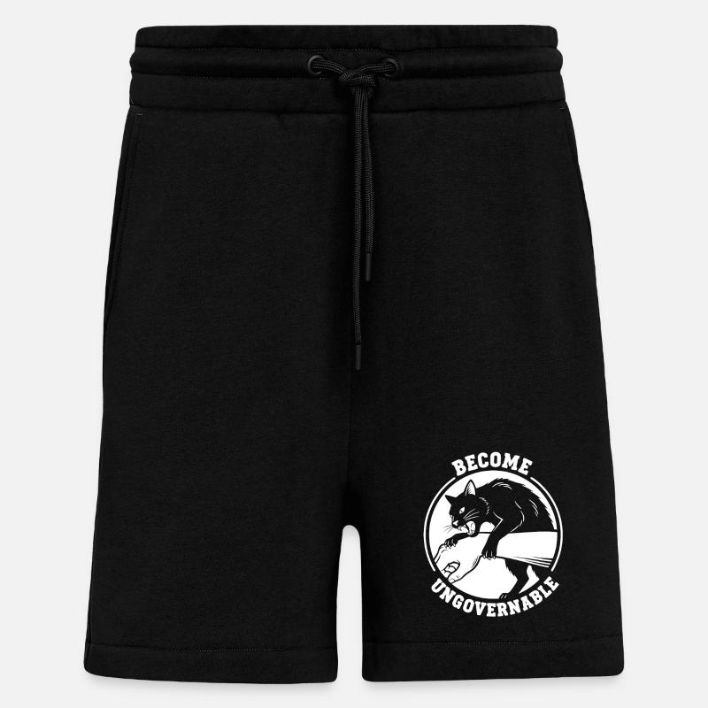 Cat Seal Unquenched Power - Shorts - made by SPREAD - SOLID BLACK