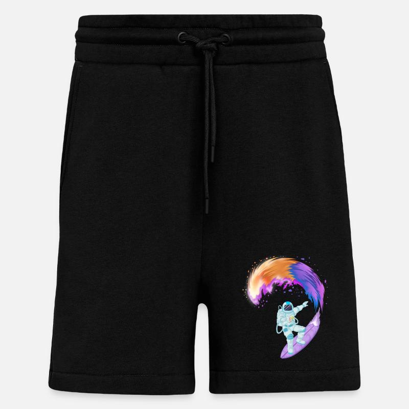 Chemise spatiale de surf d’astronaute - Short bio décontracté fabriqué en UE - SOLID BLACK