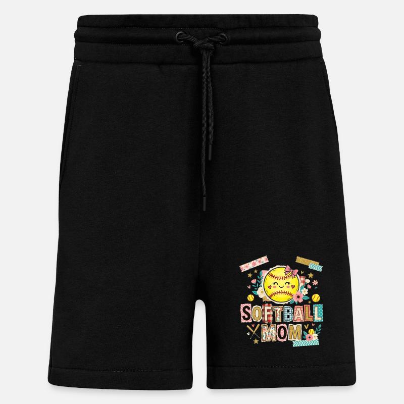 Lösegeldbrief Softball-Mama Mutter - Shorts - made by SPREAD - SOLID BLACK