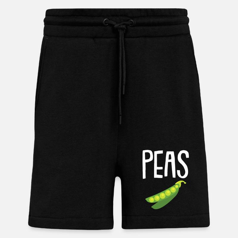 Erbsen-in-einen-Schoten-Pop-Grafik - Shorts - made by SPREAD - SOLID BLACK