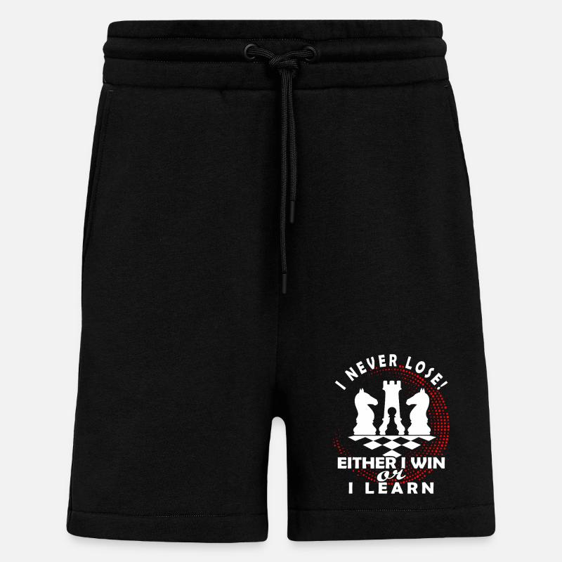Schachmentalität: Gewinnen oder lernen - Shorts - made by SPREAD - SOLID BLACK