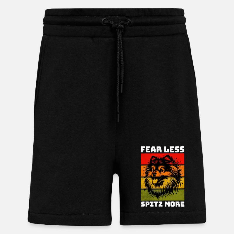 German Spitz Spitz Zwergspitz - Shorts - made by SPREAD - SOLID BLACK