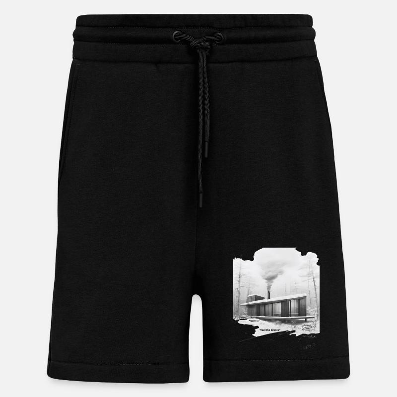 Cabine Moderne Silencieuse d’Hiver - Short bio décontracté fabriqué en UE - SOLID BLACK