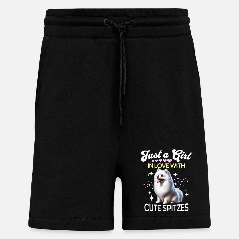 Spitz Zwergspitz Mädchen - Shorts - made by SPREAD - SOLID BLACK