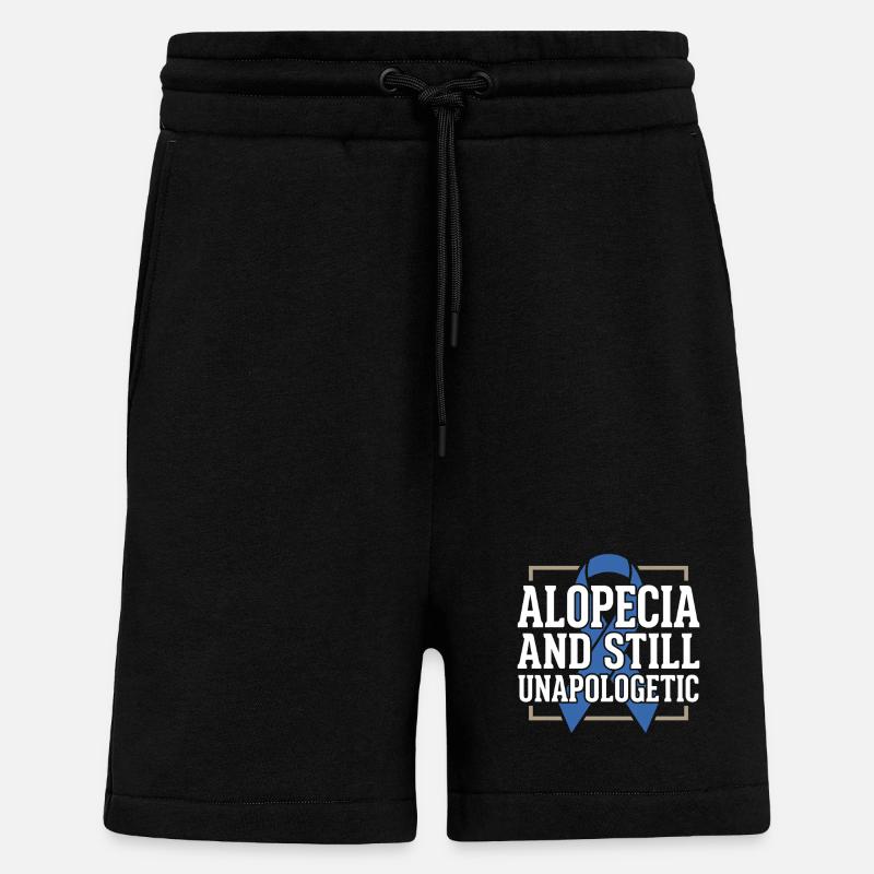 Alopezie-bewusstsein Alopecia Areata Haarausfall - Shorts - made by SPREAD - SOLID BLACK