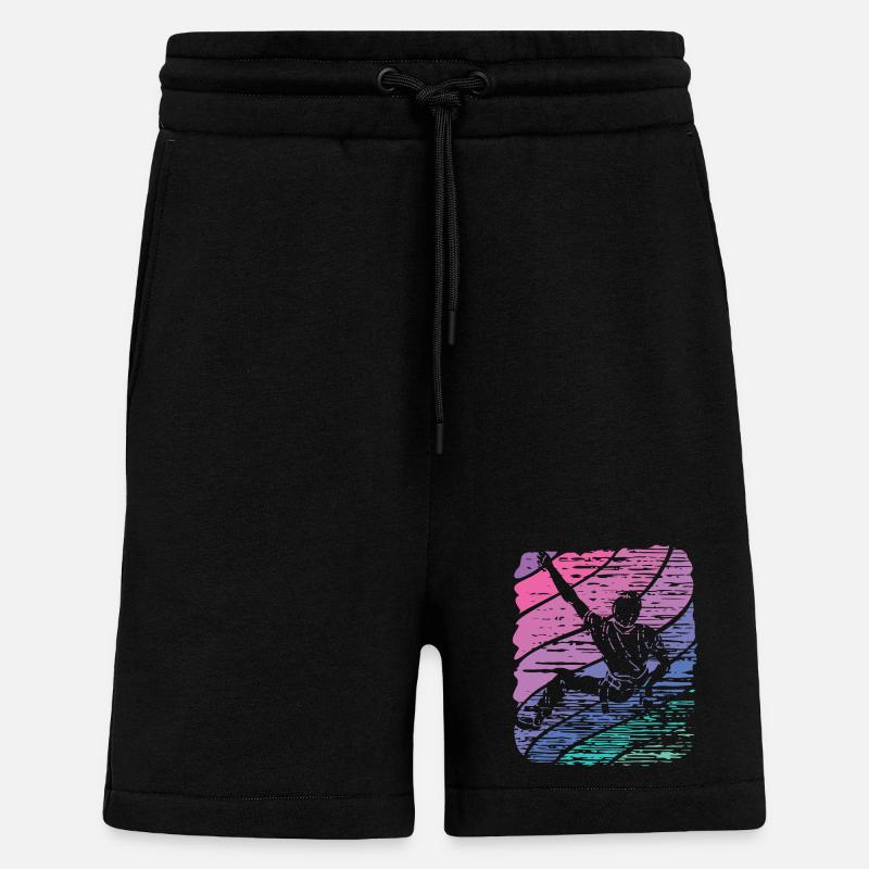 Boulderer Boulder Bouldering - Shorts - made by SPREAD - SOLID BLACK