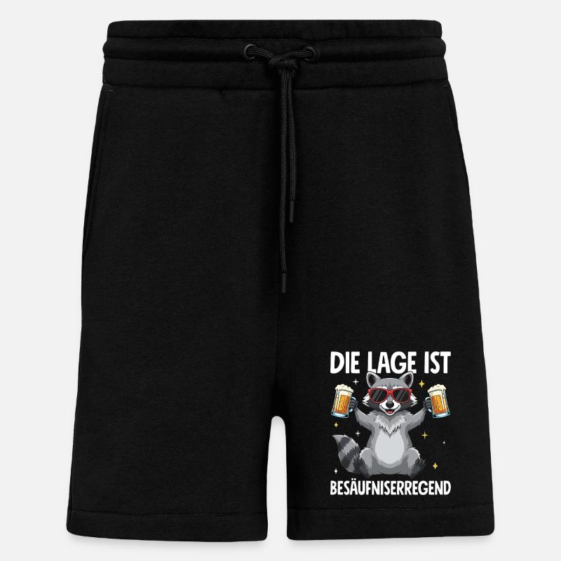 Die Lage Ist Besäufniserregend - Shorts - made by SPREAD - SOLID BLACK