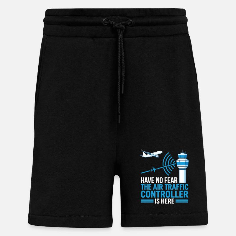 Air Traffic Controller Fluglotse Geschenk - Shorts - made by SPREAD - SOLID BLACK