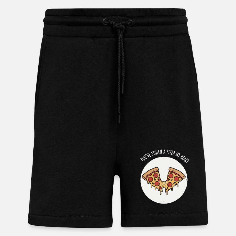 Pizza Herz - Shorts - made by SPREAD - SOLID BLACK
