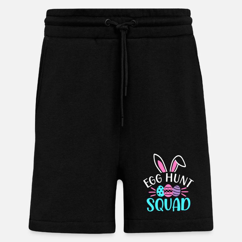 Escouade de chasse aux œufs - Short bio décontracté fabriqué en UE - SOLID BLACK