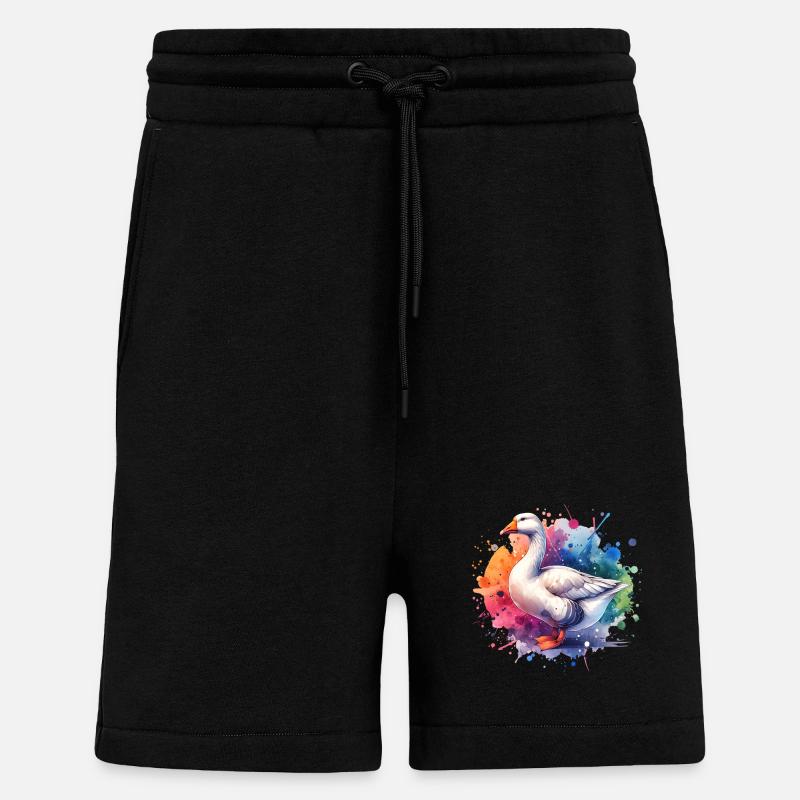 Pilgrim Gans Geschenk - Shorts - made by SPREAD - SOLID BLACK