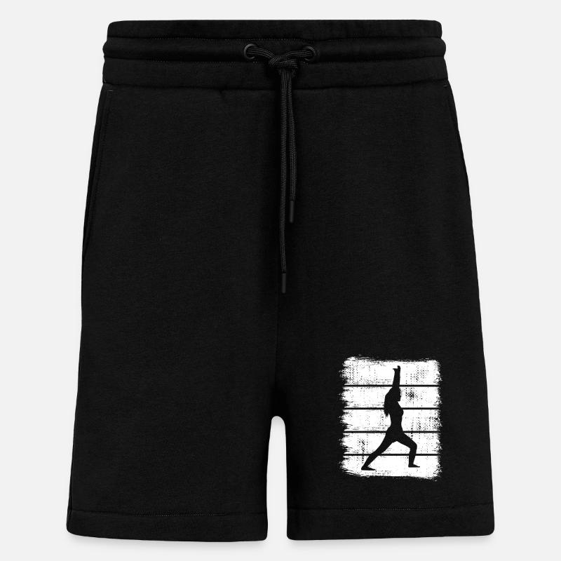 Yogini Sketch - Short bio décontracté fabriqué en UE - SOLID BLACK