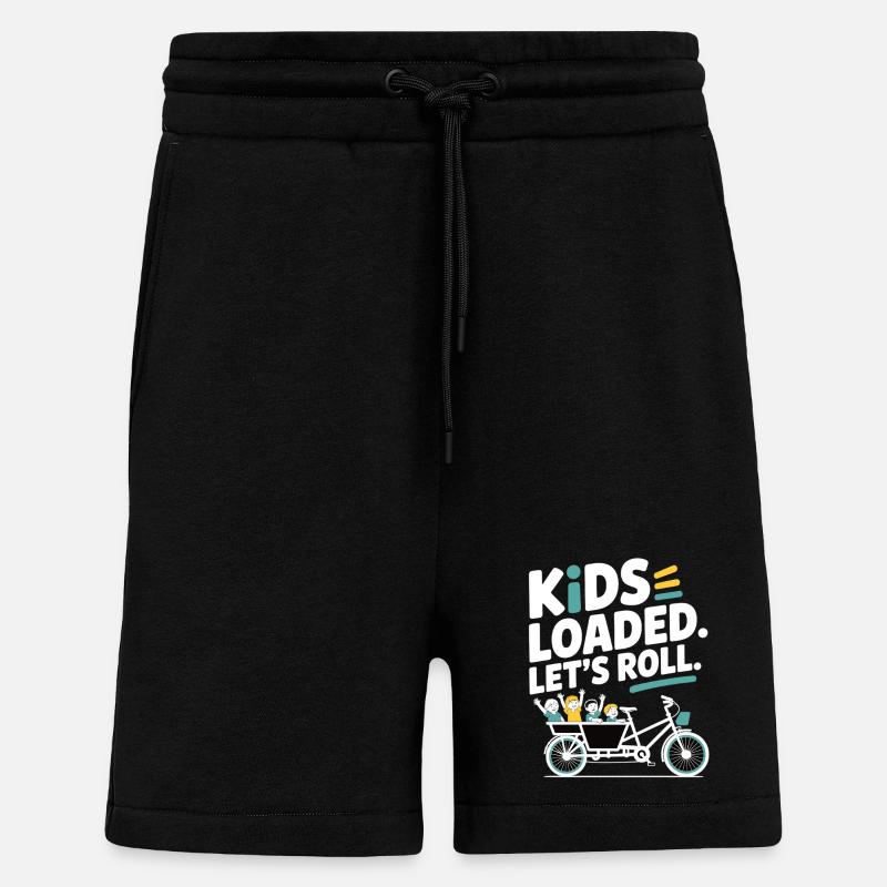 Kids Loaded Lets Roll Lastenrad - Shorts - made by SPREAD - SOLID BLACK