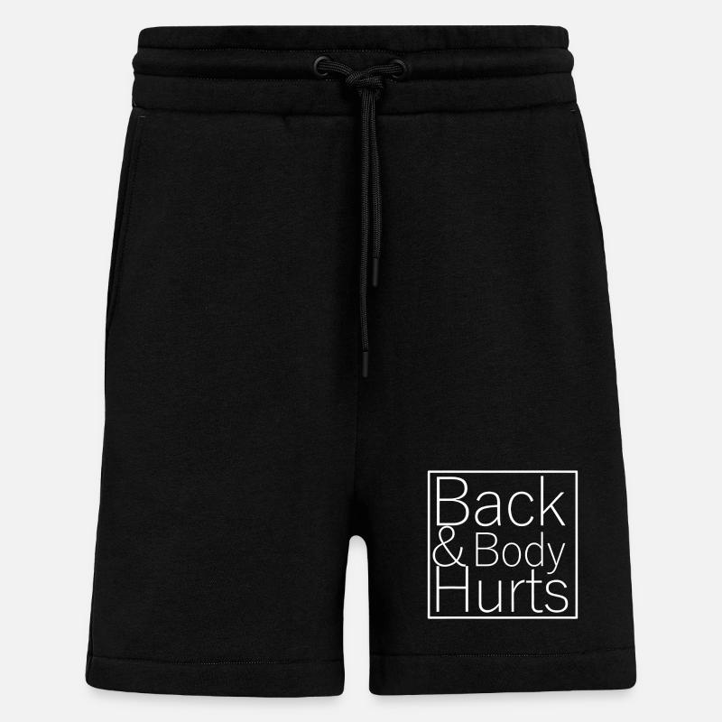 Back & Body Hurts - Shorts - made by SPREAD - SOLID BLACK