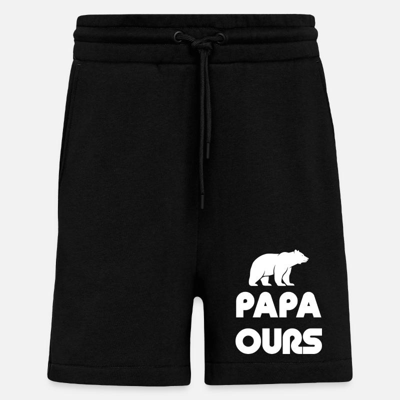 Papa Ours Silhouette - Shorts - made by SPREAD - SOLID BLACK