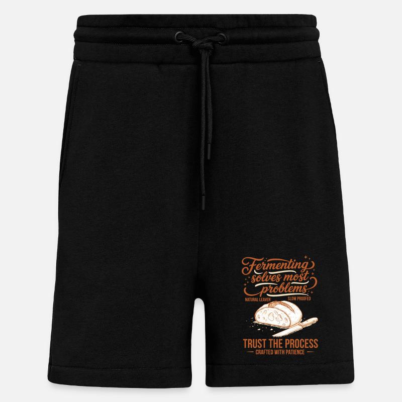 sourdough Fermenting Solves Problems - Shorts - made by SPREAD - SOLID BLACK