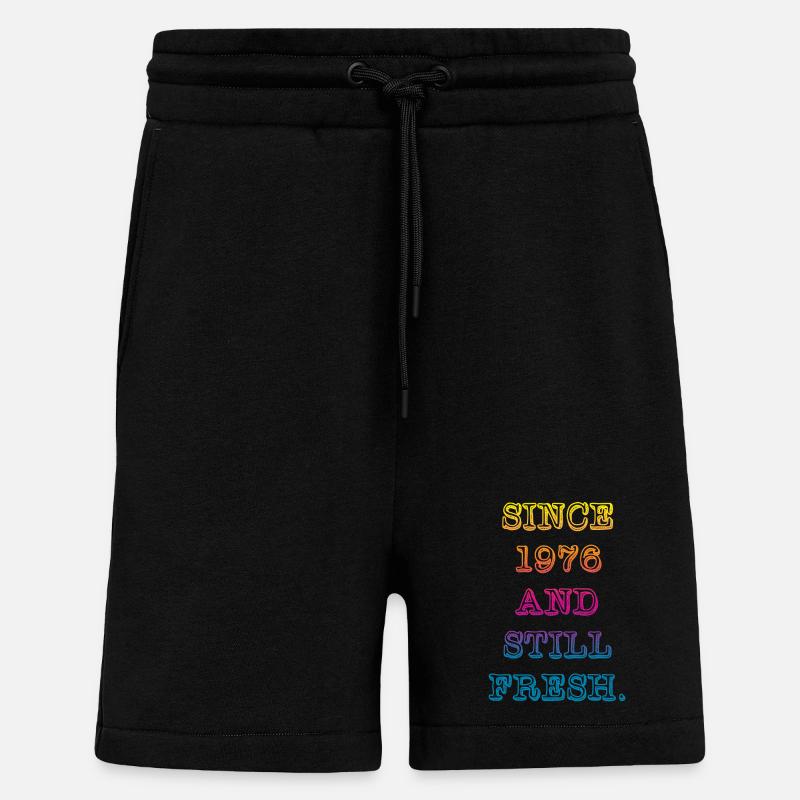 Millésime 1976 - Short bio décontracté fabriqué en UE - SOLID BLACK