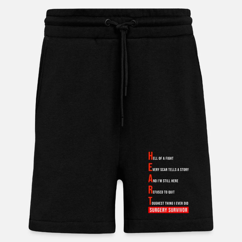 I Survived Open Heart Surgery - Shorts - made by SPREAD - SOLID BLACK
