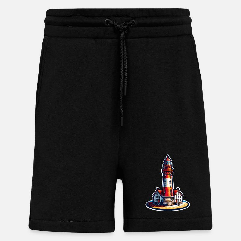 lighthouse - Shorts - made by SPREAD - SOLID BLACK