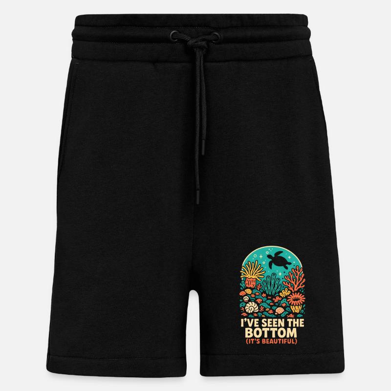 I Saw the Reason | Reef Diving - Shorts - made by SPREAD - SOLID BLACK