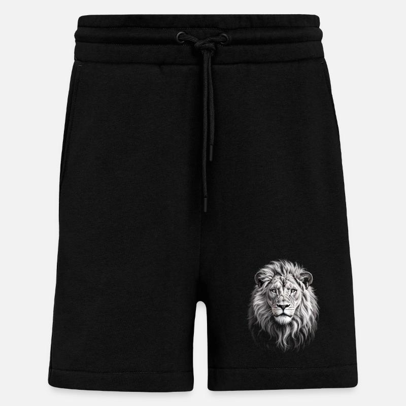Lion Head Lion - Short bio décontracté fabriqué en UE - SOLID BLACK