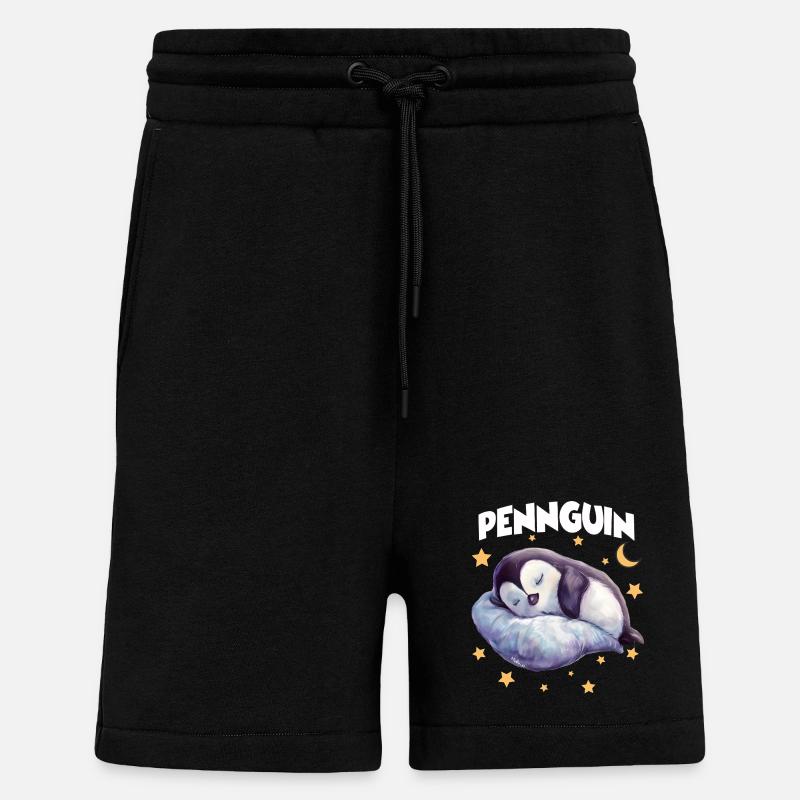 PennguinPenguin Pajamas Pennguin Late Riser - Shorts - made by SPREAD - SOLID BLACK