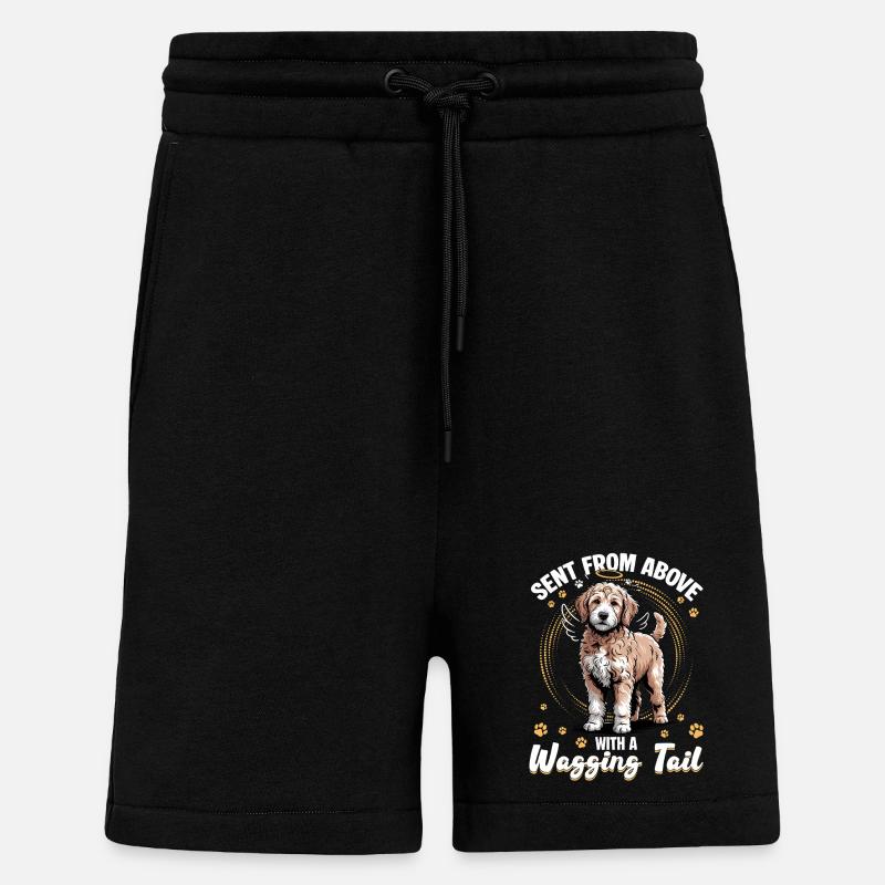 Race de chien Goldendoodle - Short bio décontracté fabriqué en UE - SOLID BLACK