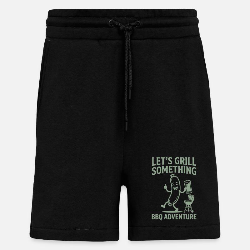 Grillons quelque chose d’aventure barbecue - Short bio décontracté fabriqué en UE - SOLID BLACK