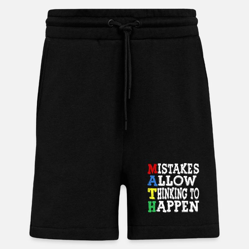 Mistakes Allow Thinking To Happen - Shorts - made by SPREAD - SOLID BLACK
