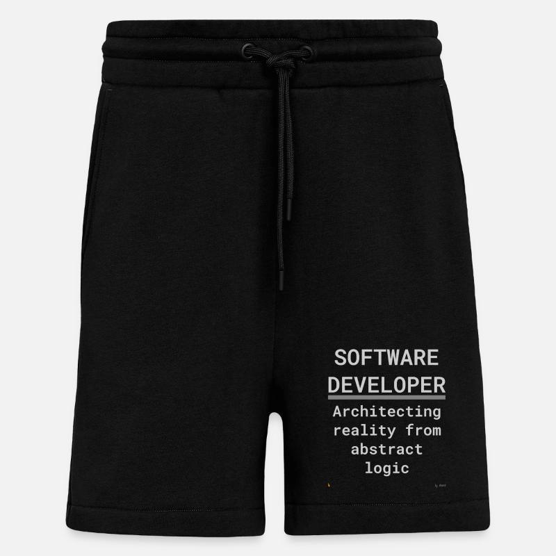 Software Developer: Logic Meets Reality - Shorts - made by SPREAD - SOLID BLACK