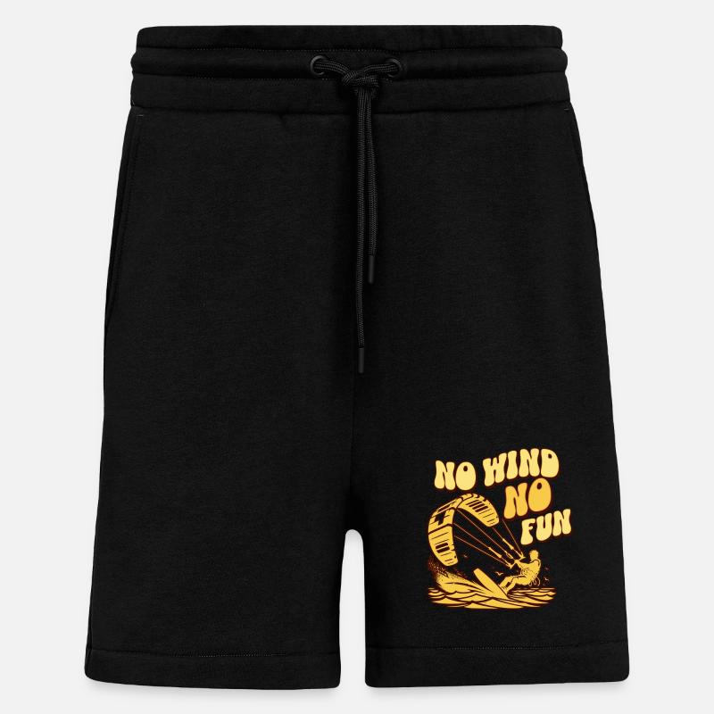 Pas de vent, pas de plaisir - Short bio décontracté fabriqué en UE - SOLID BLACK