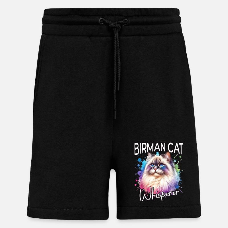 Birma Katze Flüsterer - Shorts - made by SPREAD - SOLID BLACK
