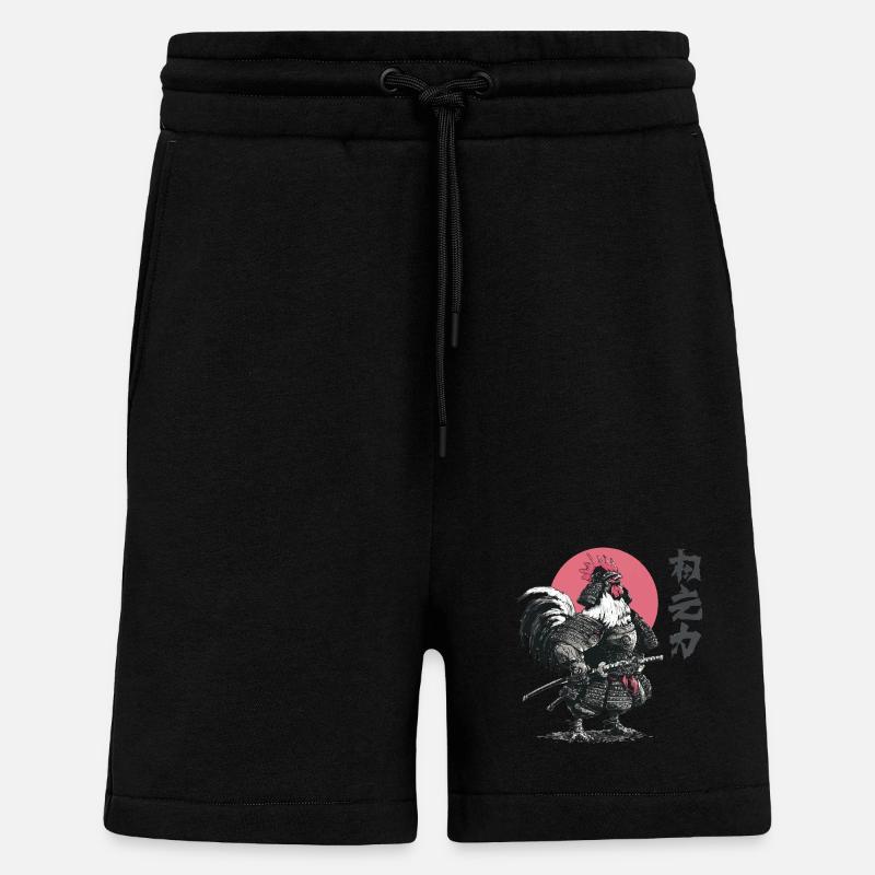 Hahn-Samurai-Rüstungsdruck - Shorts - made by SPREAD - SOLID BLACK