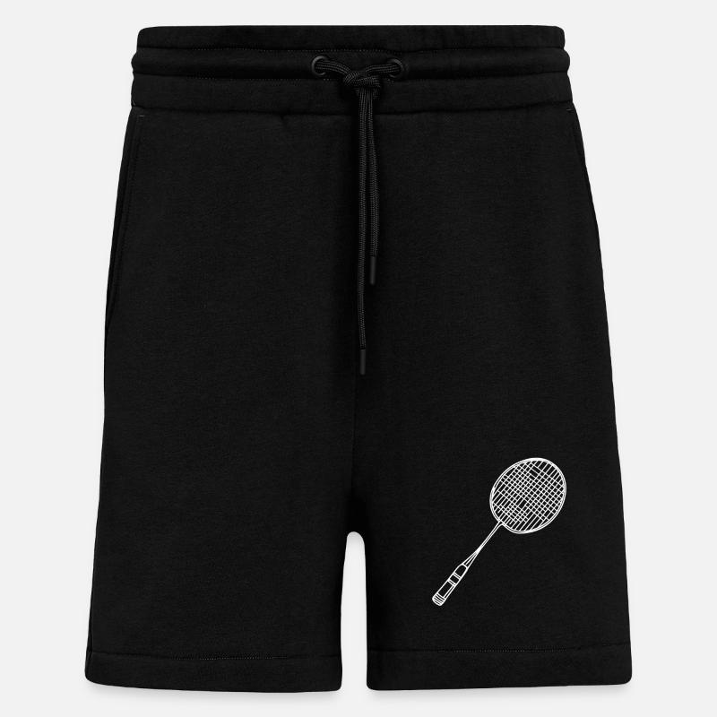 Match de raquette de badminton - Short bio décontracté fabriqué en UE - SOLID BLACK
