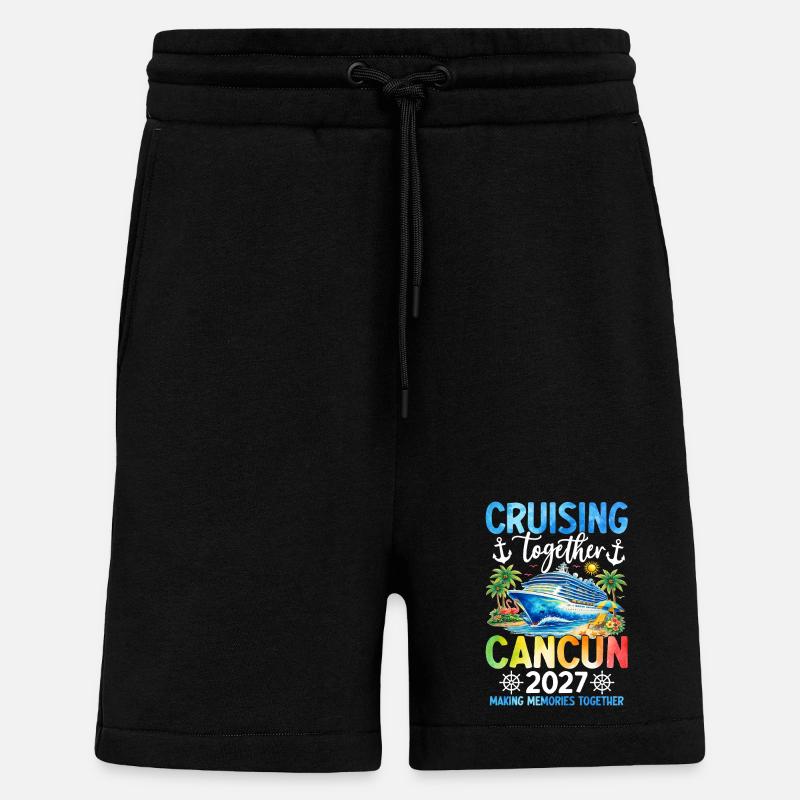 Croisière ensemble Cancún 2027 - Short bio décontracté fabriqué en UE - SOLID BLACK