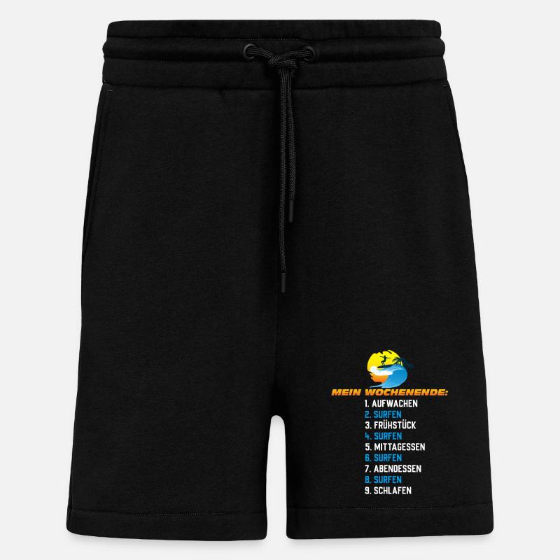 Mein Surf-Wochenende – Surf Schedule - Shorts - made by SPREAD - SOLID BLACK