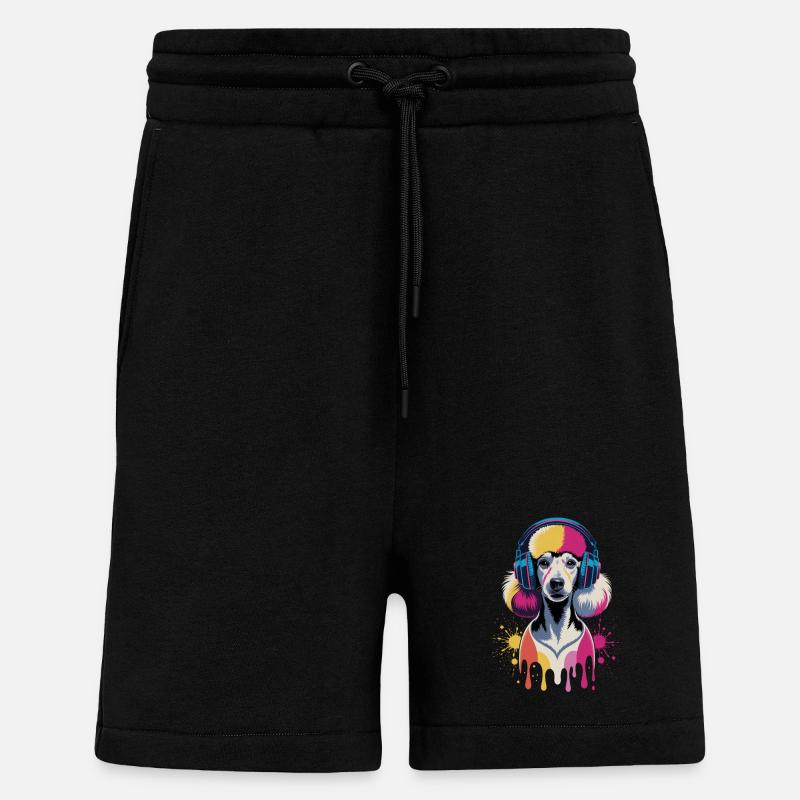 Casque Caniche - Short bio décontracté fabriqué en UE - SOLID BLACK