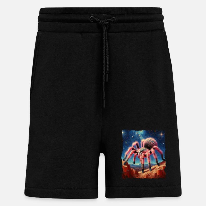 Chile Tarantula Starry Night - Shorts - made by SPREAD - SOLID BLACK