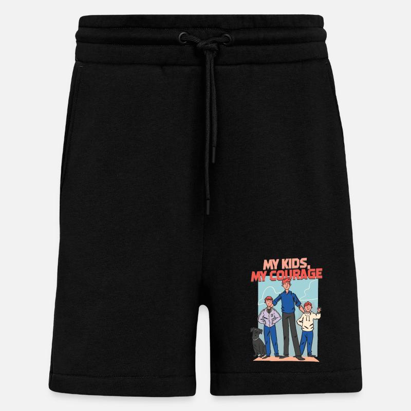 Single Dad Single Dad - Shorts - made by SPREAD - SOLID BLACK