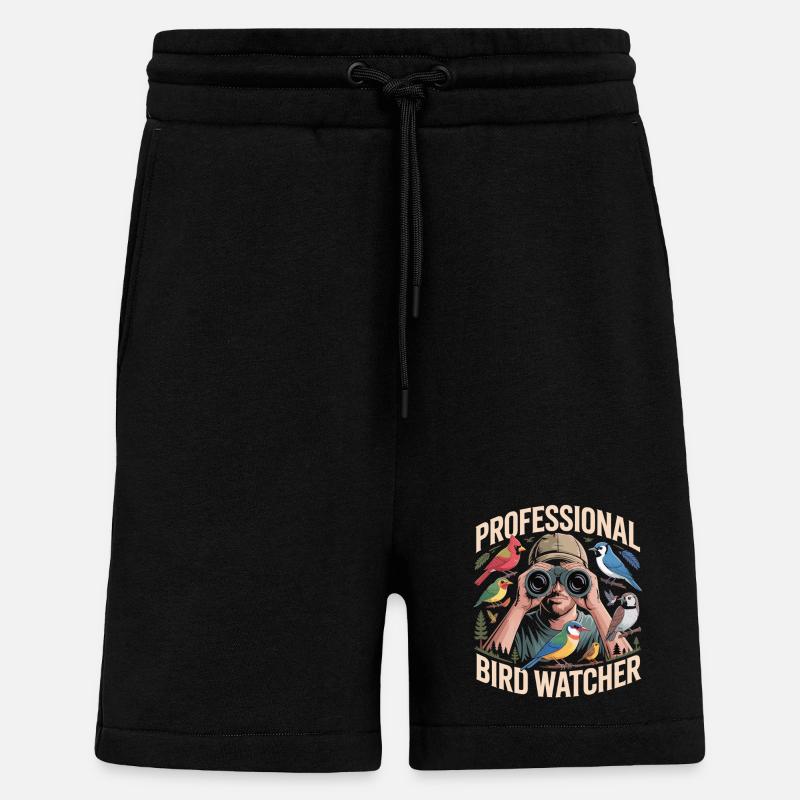 Professional Birdwatcher Birdwatcher - Shorts - made by SPREAD - SOLID BLACK
